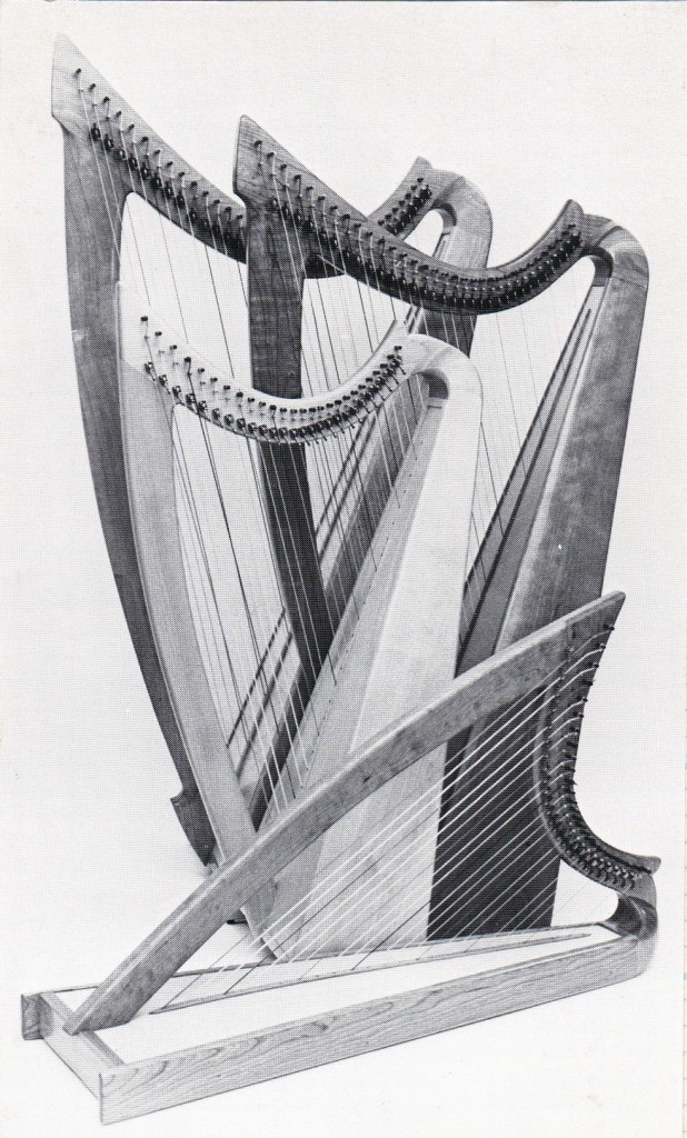 Several models of my  Halcyon Harps, from around 1985.
